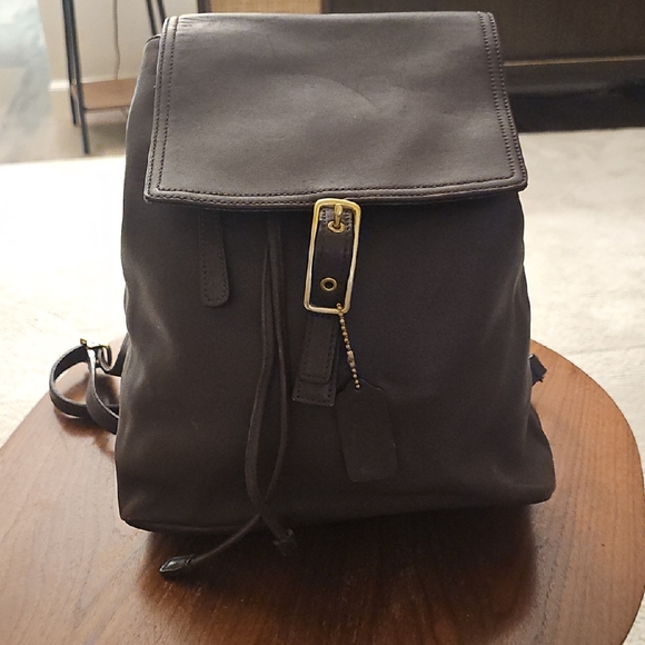 vintage Coach Hampton Legacy chocolate brown leather backpack